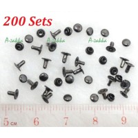 DIY Material Crafts Mini Mushroom Rivet 3mm Dark Grey (200pcs) NDA045SXDGY DIY Material Crafts Mini Mushroom Rivet 3mm Dark Grey (200pcs) NDA045SXDGY