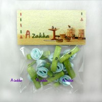 DIY Craft 2cm Ribbon Flower Blue + Leaf (10pcs) NDA074BLE DIY Craft 2cm Ribbon Flower Blue + Leaf (10pcs) NDA074BLE