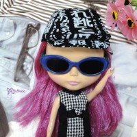 HSM011BLE02 Neo B Doll Mimi Plastic Blue Glasses Black Lens HSM011BLE02 Neo B Doll Mimi Plastic Blue Glasses Black Lens