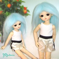 KUD001YEW Yo SD Bjd Doll Outfit Boxing Trunk Pants Off-white KUD001YEW Yo SD Bjd Doll Outfit Boxing Trunk Pants Off-white