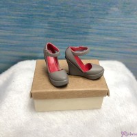 820269 Sekiguchi Momoko 1/6 Size Plastic Doll Shoes - Wedge Sole Pumps Shoe Grey 820269 Sekiguchi Momoko 1/6 Size Plastic Doll Shoes - Wedge Sole Pumps Shoe Grey