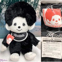 17421-BLK Amusement Monchhichi Monotone L Size Soft Plush Black Version ~ ONLY ONE ~