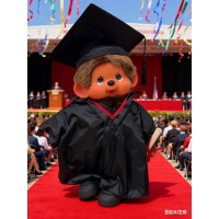 238470 Sekiguchi Monchhichi Old Version L Size Graduate Gown Boy with Shoes RARE 238470 Sekiguchi Monchhichi Old Version L Size Graduate Gown Boy with Shoes RARE