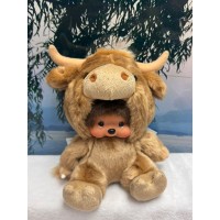245796 Sekiguchi Monchhichi S Size Plush Highland Cow ~ RARE ~ 245796 Sekiguchi Monchhichi S Size Plush Highland Cow ~ RARE ~