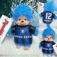 25-O-0061-01 Japan J-League Soccer Club GAMBA OSAKA x Monchhichi Player Keychain Mascot ~ 25-O-0061-01 Japan J-League Soccer Club GAMBA OSAKA x Monchhichi Player Keychain Mascot ~