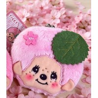 56874 Monchhichi 10 x 10cm Plush Coin Bag with Buckle - Pink Girl ~ NEW 56874 Monchhichi 10 x 10cm Plush Coin Bag with Buckle - Pink Girl ~ NEW