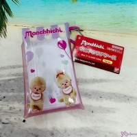 574698 Monchhichi 6.5 x 11.5cm Transparent Plastic Folded Case with Camping Hook - Beige with Balloon 574698 Monchhichi 6.5 x 11.5cm Transparent Plastic Folded Case with Camping Hook - Beige with Balloon