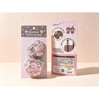 59622 Monchhichi Plush Ball Hairband Bag Mascot- Leopard Pink 59622 Monchhichi Plush Ball Hairband Bag Mascot- Leopard Pink