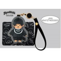 M010-10C Monchhichi Passcase Card Case with Strap BLACK M010-10C Monchhichi Passcase Card Case with Strap BLACK