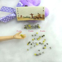 NDA045YEW Doll Dress Making Tools Mini Mushroom Rivet 3mm Yellow NDA045YEW Doll Dress Making Tools Mini Mushroom Rivet 3mm Yellow