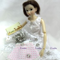 NDA059SLR Doll Dress Making Tools Mini Star Rivet 10mm Silver NDA059SLR Doll Dress Making Tools Mini Star Rivet 10mm Silver