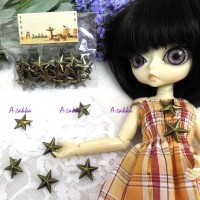 NDA060CPR Doll Dress Making Tools Mini Star Rivet 15mm Copper NDA060CPR Doll Dress Making Tools Mini Star Rivet 15mm Copper