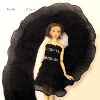 NDA205BLK 1/6 Bjd Dress 3 Layer Chiffon Lace Trim Tape 8cm Black NDA205BLK 1/6 Bjd Dress 3 Layer Chiffon Lace Trim Tape 8cm Black