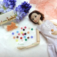 NDB007RAE Doll Dress Sewing Button Sakura Flower 6.5mm Orange NDB007RAE Doll Dress Sewing Button Sakura Flower 6.5mm Orange