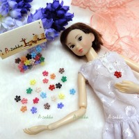 NDB008MIX Doll Dress DIY Sewing Button Flower 6.5mm Mix Color NDB008MIX Doll Dress DIY Sewing Button Flower 6.5mm Mix Color