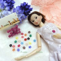 NDB008RSE Doll Dress DIY Sewing Tiny Button Flower 6.5mm Rose NDB008RSE Doll Dress DIY Sewing Tiny Button Flower 6.5mm Rose
