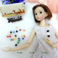NDB013BLK Doll Dress DIY Crafts Tiny Mushroom Button 5mm Black NDB013BLK Doll Dress DIY Crafts Tiny Mushroom Button 5mm Black