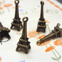 NDB020CPR Doll BJD DIY Crafts Copper Pendant Eiffel Tower 5pcs