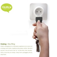 QL10076-BLACK QUALY Living Styles Unplug Key Ring Keyring Holder