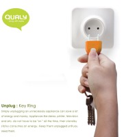 QL10076-ORANGE QUALY Living Styles Unplug Key Ring Holder