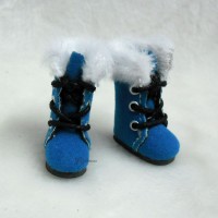 Middie B 2.2cm Doll Shoes Plushy Boots Blue SBB020BLE Middie B 2.2cm Doll Shoes Plushy Boots Blue SBB020BLE