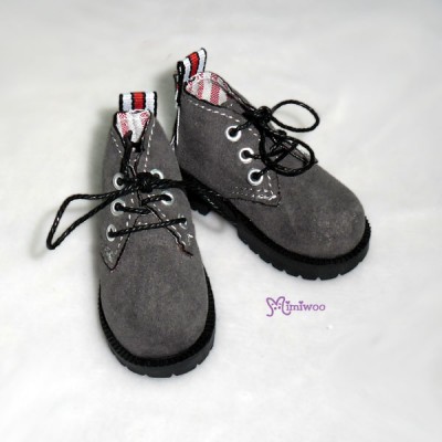 SHM042GRY MSD DOD DOC 1/4 bjd Doll Velvet Hiking Shoes Grey 