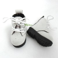 1/6 Bjd Neo B Doll Shoes Velvet Boots Grey White SHP187WHE 1/6 Bjd Neo B Doll Shoes Velvet Boots Grey White SHP187WHE