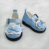 SHU046BLE Yo-SD bjd Doll Leeke PU Leather Buckle Bow Shoes Blue SHU046BLE Yo-SD bjd Doll Leeke PU Leather Buckle Bow Shoes Blue