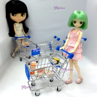TBA015BLE Blythe Hujoo DAL Miniature Mini Shopping Cart S Blue TBA015BLE Blythe Hujoo DAL Miniature Mini Shopping Cart S Blue