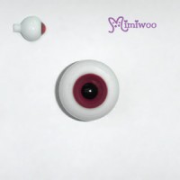 TE20HB15 20mm Glass Eye Pattern Red TE20HB15 20mm Glass Eye Pattern Red