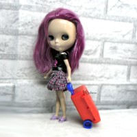 Blythe 1/6 Miniature Mini Luggage Traveling Suitcase TPS063RED Blythe 1/6 Miniature Mini Luggage Traveling Suitcase TPS063RED